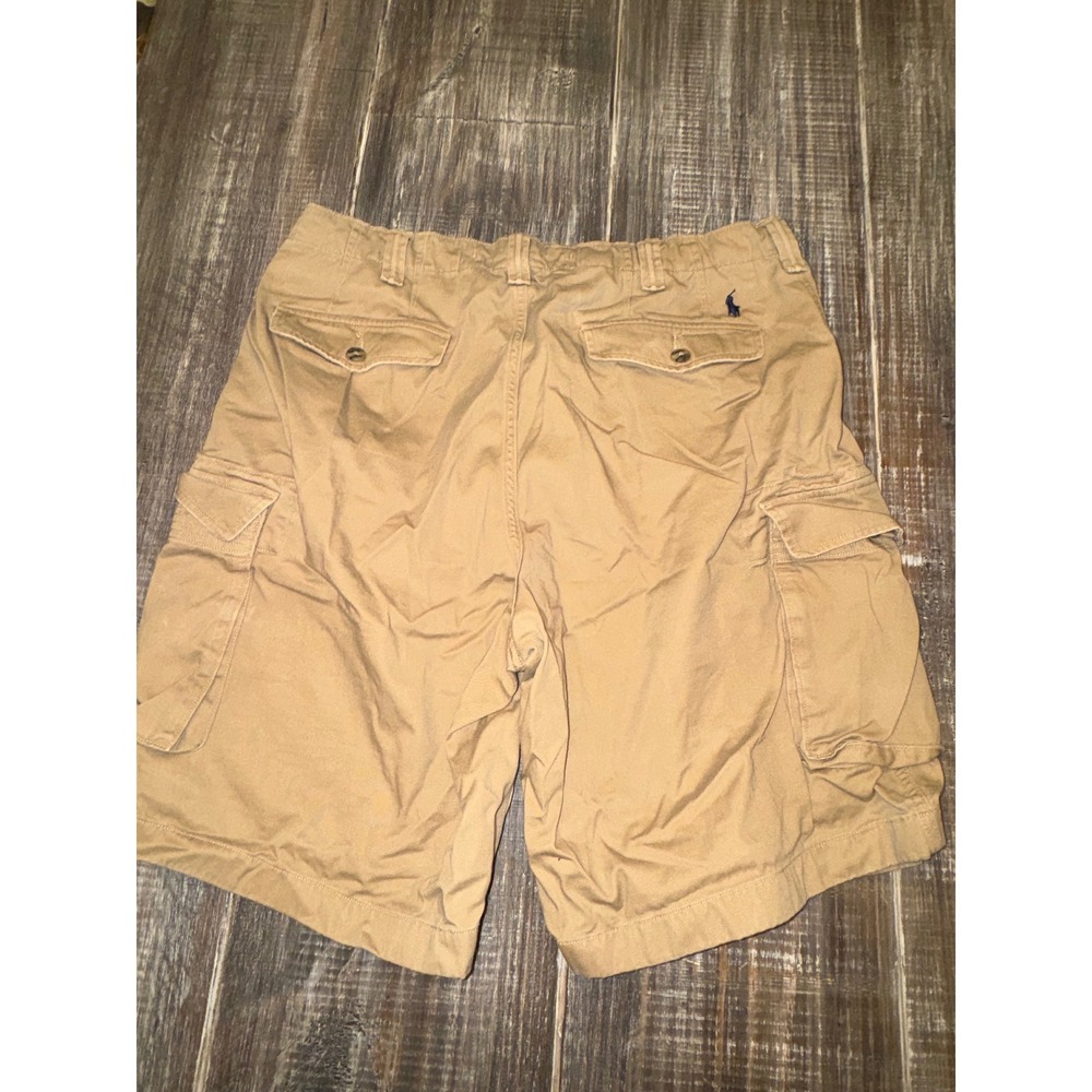 Polo Ralph Lauren Mens Relaxed Fit Cargo Shorts Tan Khaki Cotton Size 36